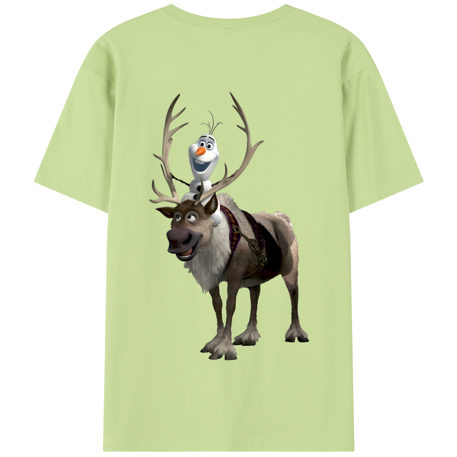 （画像用） アナと雪の女王 アンナ エルサ Frozen Anna Elsa 綿100％半袖Tシャツ（背面プリント）